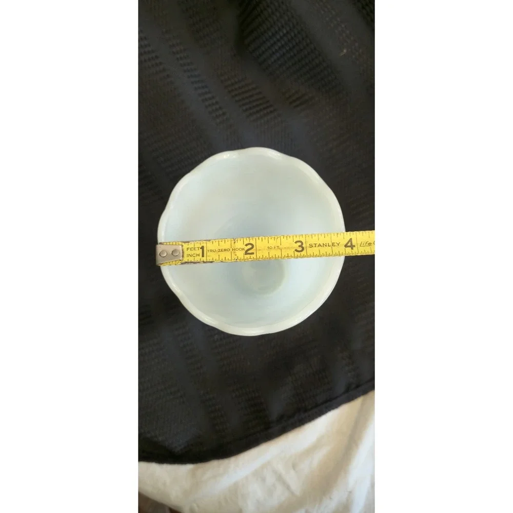 VINTAGE Milk White Glass Vase  7.5 